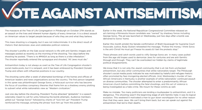 An Open Letter to American About Anti-Semitism